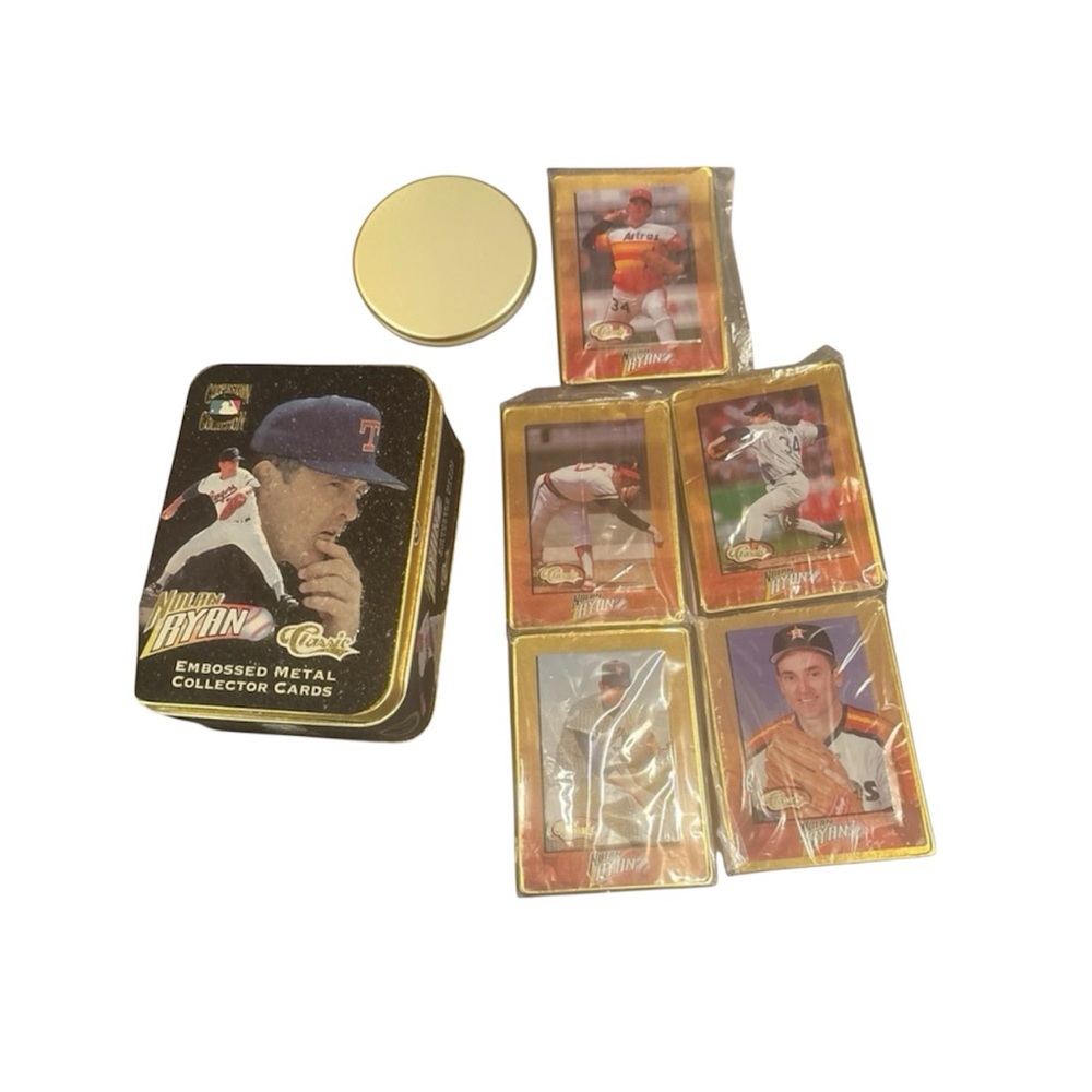 NOLAN RYAN Embossed Metal Collector Cards Set